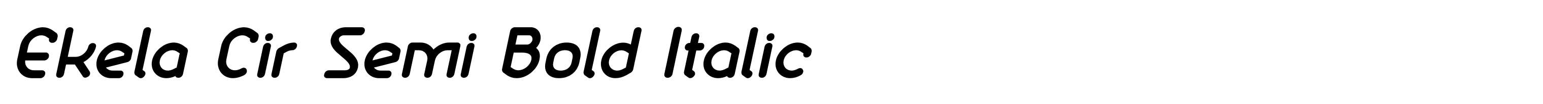 Ekela Cir Semi Bold Italic